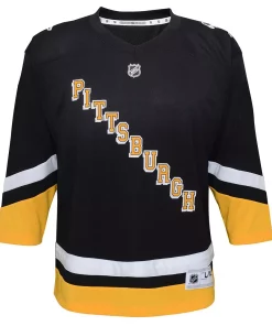 Youth Black Pittsburgh Penguins 2021/22 Alternate Replica Jersey -MLB Shop 5632970 ALT2