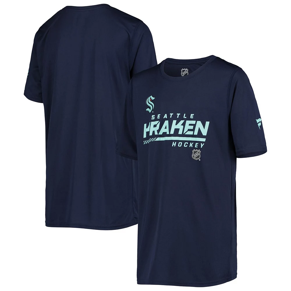 Girls Youth Deep Sea Blue Seattle Kraken Chenille Script T-Shirt 1 Girls Youth Deep Sea Blue Seattle Kraken Chenille Script T-Shirt