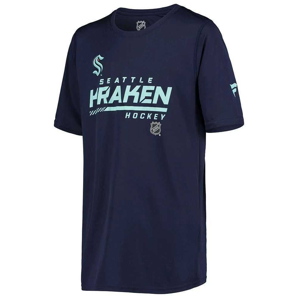Girls Youth Deep Sea Blue Seattle Kraken Chenille Script T-Shirt 2 Girls Youth Deep Sea Blue Seattle Kraken Chenille Script T-Shirt - Image 2