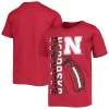 Youth Scarlet Nebraska Huskers Encore Play Football T-Shirt