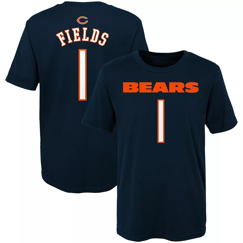 Preschool Justin Fields Navy Chicago Bears Mainliner Player Name & Number T-Shirt 1 Preschool Justin Fields Navy Chicago Bears Mainliner Player Name & Number T-Shirt