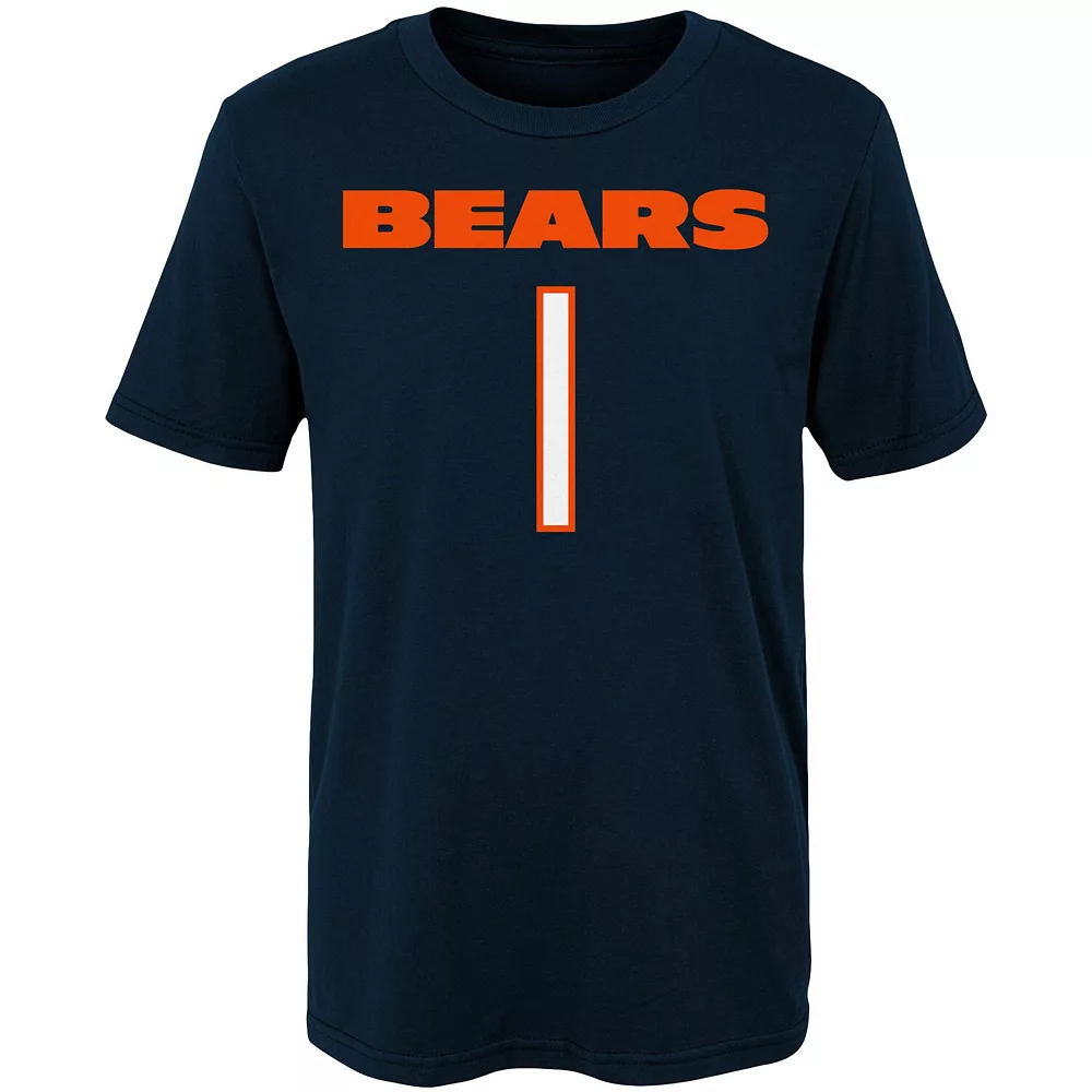 Preschool Justin Fields Navy Chicago Bears Mainliner Player Name & Number T-Shirt 3 Preschool Justin Fields Navy Chicago Bears Mainliner Player Name & Number T-Shirt - Image 3