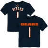 Toddler Justin Fields Navy Chicago Bears Mainliner Player Name & Number T-Shirt