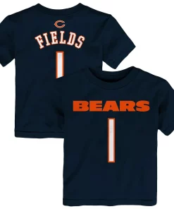 Toddler Justin Fields Navy Chicago Bears Mainliner Player Name & Number T-Shirt -MLB Shop 5645701 ALT