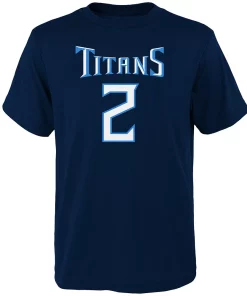 Youth Julio Jones Navy Tennessee Titans Mainliner Player Name & Number T-Shirt -MLB Shop 5655044 ALT2