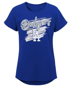 Girls Youth Royal Los Angeles Dodgers Dream Scoop-Neck T-Shirt