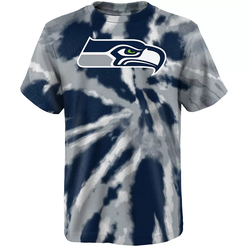 Youth College Navy Seattle Seahawks Team Tie-Dye T-Shirt 1 Youth College Navy Seattle Seahawks Team Tie-Dye T-Shirt