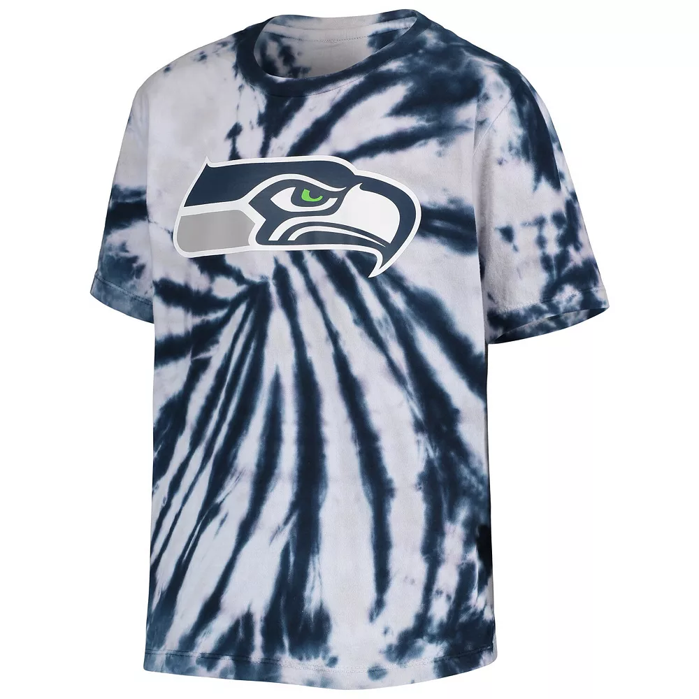 Youth College Navy Seattle Seahawks Team Tie-Dye T-Shirt 3 Youth College Navy Seattle Seahawks Team Tie-Dye T-Shirt - Image 3