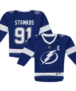 Alternative view of Preschool Steven Stamkos Blue Tampa Bay Lightning Replica Player Jersey