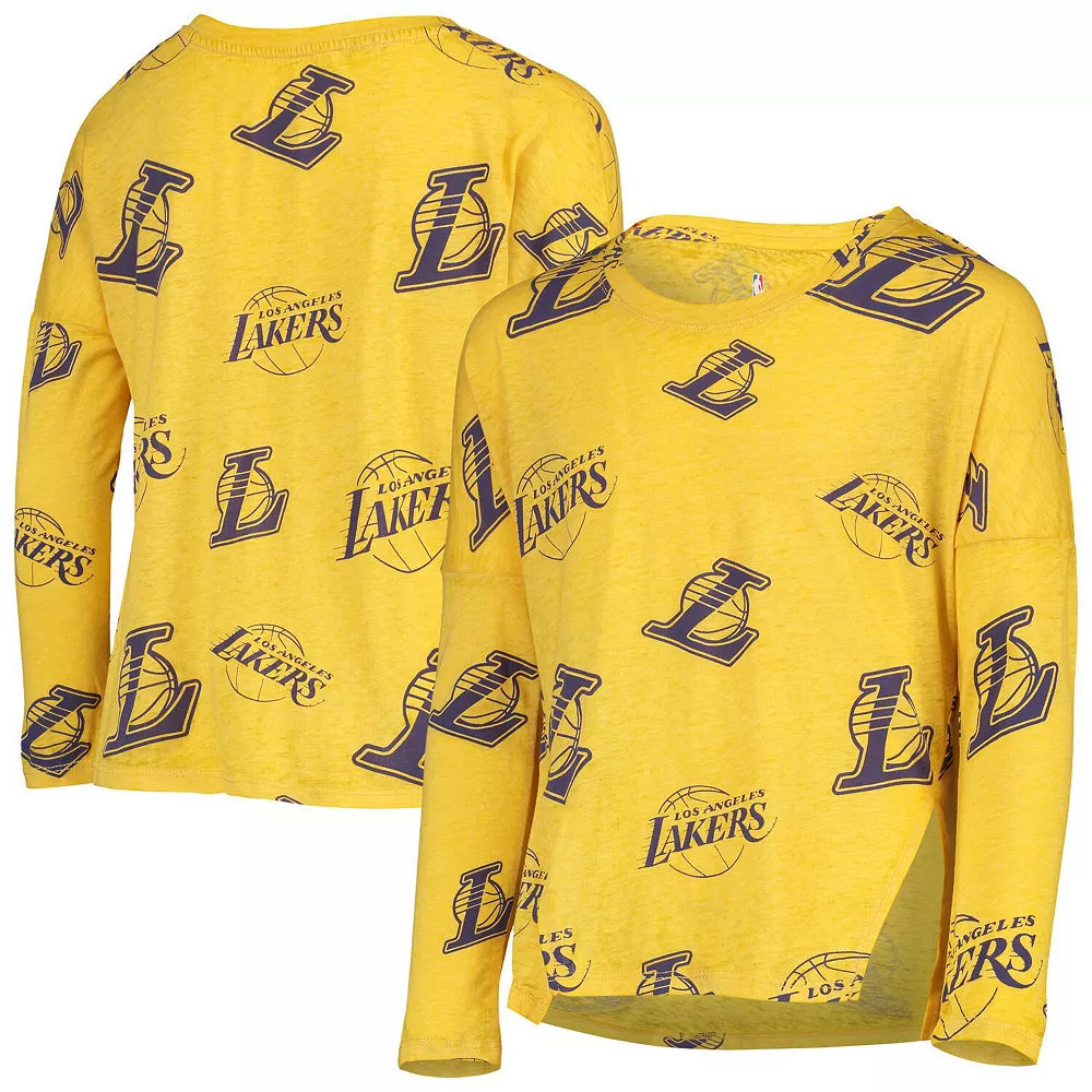 Girls Youth Gold Los Angeles Lakers Back in Action Long Sleeve T-Shirt 1 Girls Youth Gold Los Angeles Lakers Back in Action Long Sleeve T-Shirt