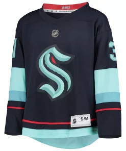 Youth Philipp Grubauer Deep Sea Blue Seattle Kraken Home Replica Player Jersey 5 Youth Philipp Grubauer Deep Sea Blue Seattle Kraken Home Replica Player Jersey -MLB Shop 5682808 ALT2