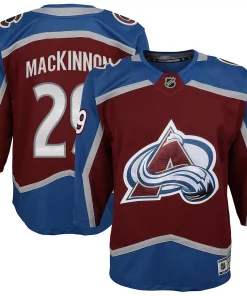 Youth Nathan MacKinnon Burgundy Colorado Avalanche Premier Player Jersey -MLB Shop 5683415 ALT
