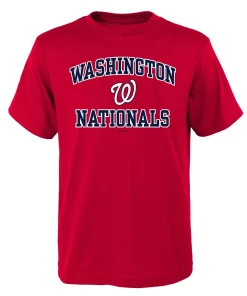 Youth Red Washington Nationals Heart And Soul T-Shirt