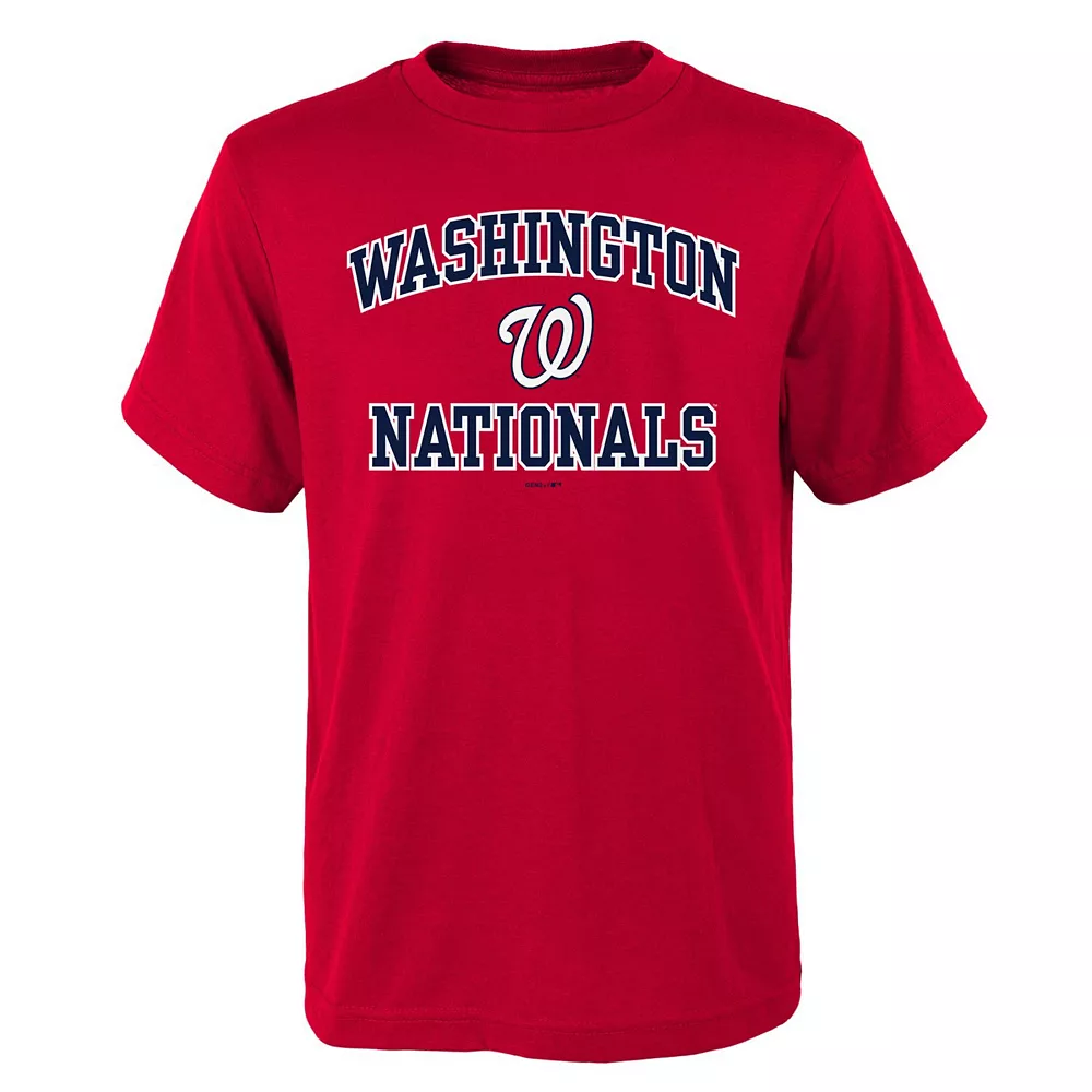 Youth Red Washington Nationals Heart And Soul T-Shirt 1 Youth Red Washington Nationals Heart And Soul T-Shirt