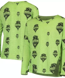 Girls Youth Rave Green Seattle Sounders FC Back in Action Long Sleeve T-Shirt -MLB Shop 5694439 ALT