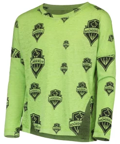 Girls Youth Rave Green Seattle Sounders FC Back in Action Long Sleeve T-Shirt -MLB Shop 5694439 ALT2