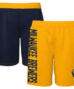 Youth Gold Milwaukee Brewers Oh Yeah Shorts -MLB Shop 5694600 ALT