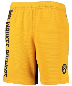 Youth Gold Milwaukee Brewers Oh Yeah Shorts -MLB Shop 5694600 ALT2