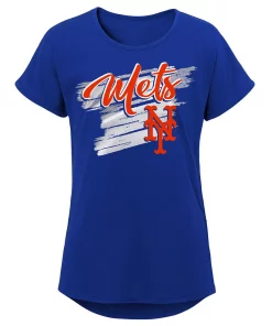 Girls Youth Royal New York Mets Dream Scoop-Neck T-Shirt