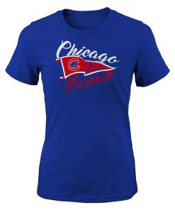 Girls Youth Royal Chicago Cubs Team Fly The Flag T-Shirt