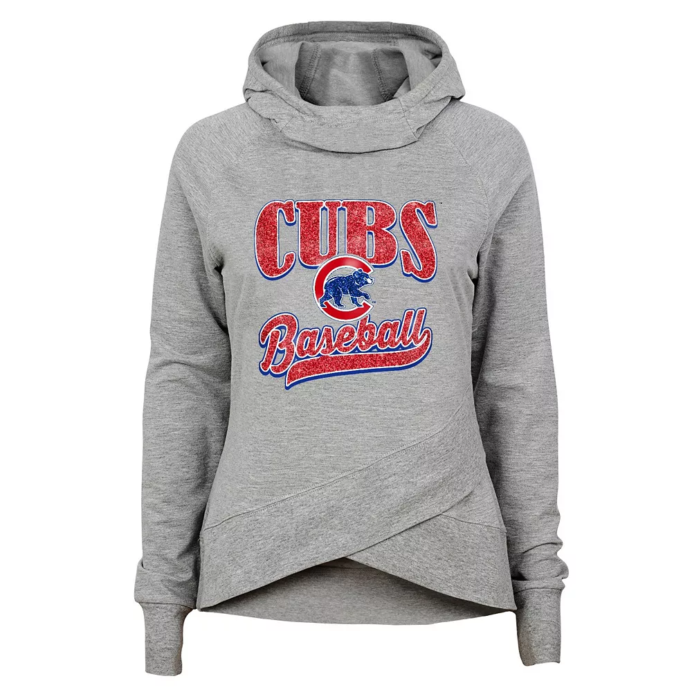 Girls Youth Heathered Gray Chicago Cubs America's Team Raglan Pullover Hoodie 1 Girls Youth Heathered Gray Chicago Cubs America's Team Raglan Pullover Hoodie