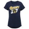 Girls Youth Navy Milwaukee Brewers Dream Scoop-Neck T-Shirt
