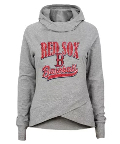 Girls Youth Heathered Gray Boston Red Sox America's Team Raglan Pullover Hoodie