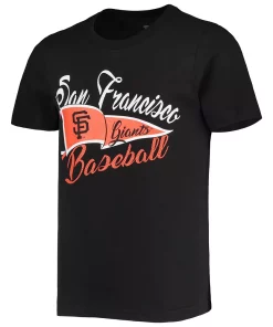 Girls Youth Black San Francisco Giants Team Fly The Flag T-Shirt -MLB Shop 5694785 ALT2