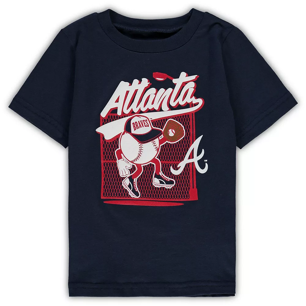 Toddler Navy Atlanta Braves On the Fence T-Shirt 1 Toddler Navy Atlanta Braves On the Fence T-Shirt