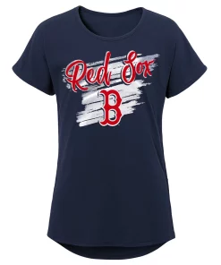 Girls Youth Navy Boston Red Sox Dream Scoop-Neck T-Shirt