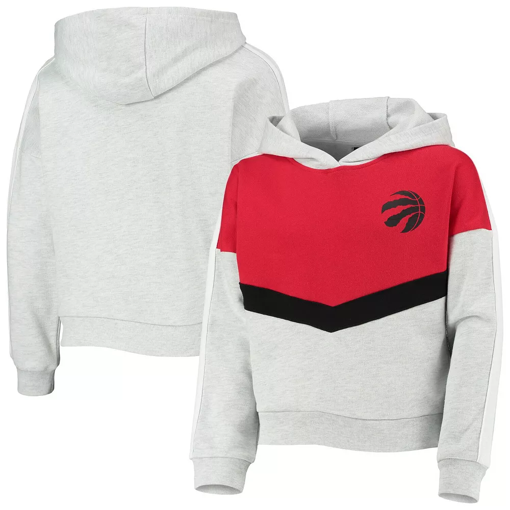 Girls Youth Heathered Gray Toronto Raptors All Yours Pullover Hoodie 2 Girls Youth Heathered Gray Toronto Raptors All Yours Pullover Hoodie - Image 2