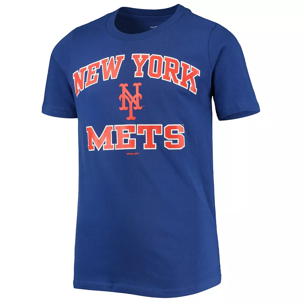 Youth Royal New York Mets Heart And Soul T-Shirt 3 Youth Royal New York Mets Heart And Soul T-Shirt - Image 3