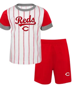 Toddler White/Red Cincinnati Reds Position Player T-Shirt & Shorts Set