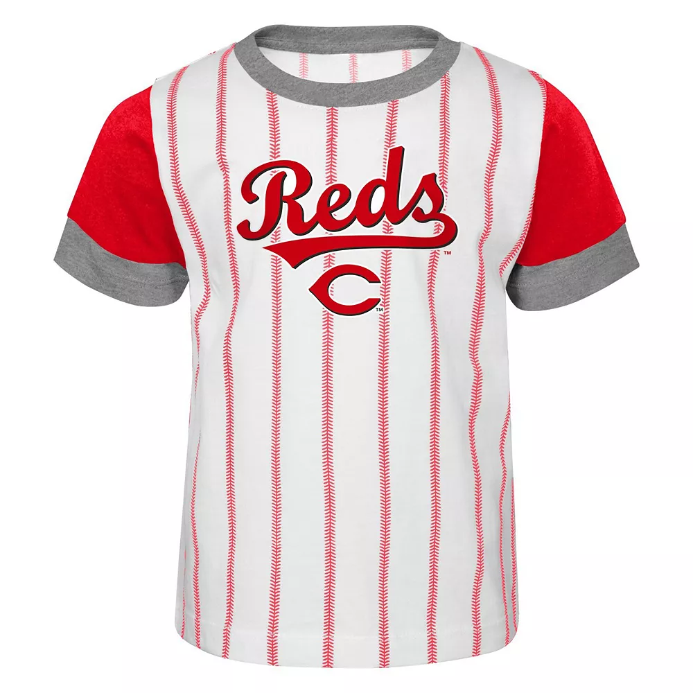 Toddler White/Red Cincinnati Reds Position Player T-Shirt & Shorts Set 3 Toddler White/Red Cincinnati Reds Position Player T-Shirt & Shorts Set - Image 3