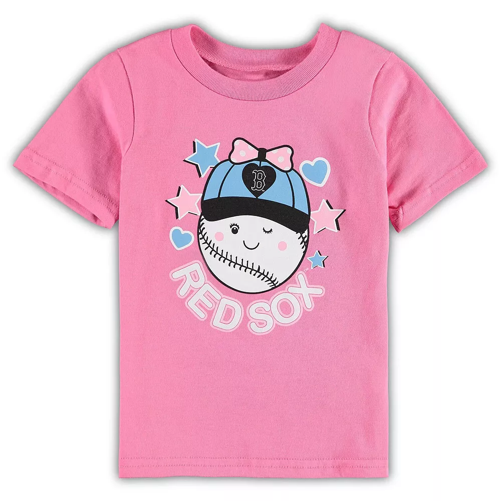 Girls Toddler Pink Boston Red Sox Winky T-Shirt 1 Girls Toddler Pink Boston Red Sox Winky T-Shirt