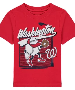Alternative view of Toddler Red Washington Nationals On the Fence T-Shirt
