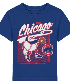Toddler Royal Chicago Cubs On the Fence T-Shirt