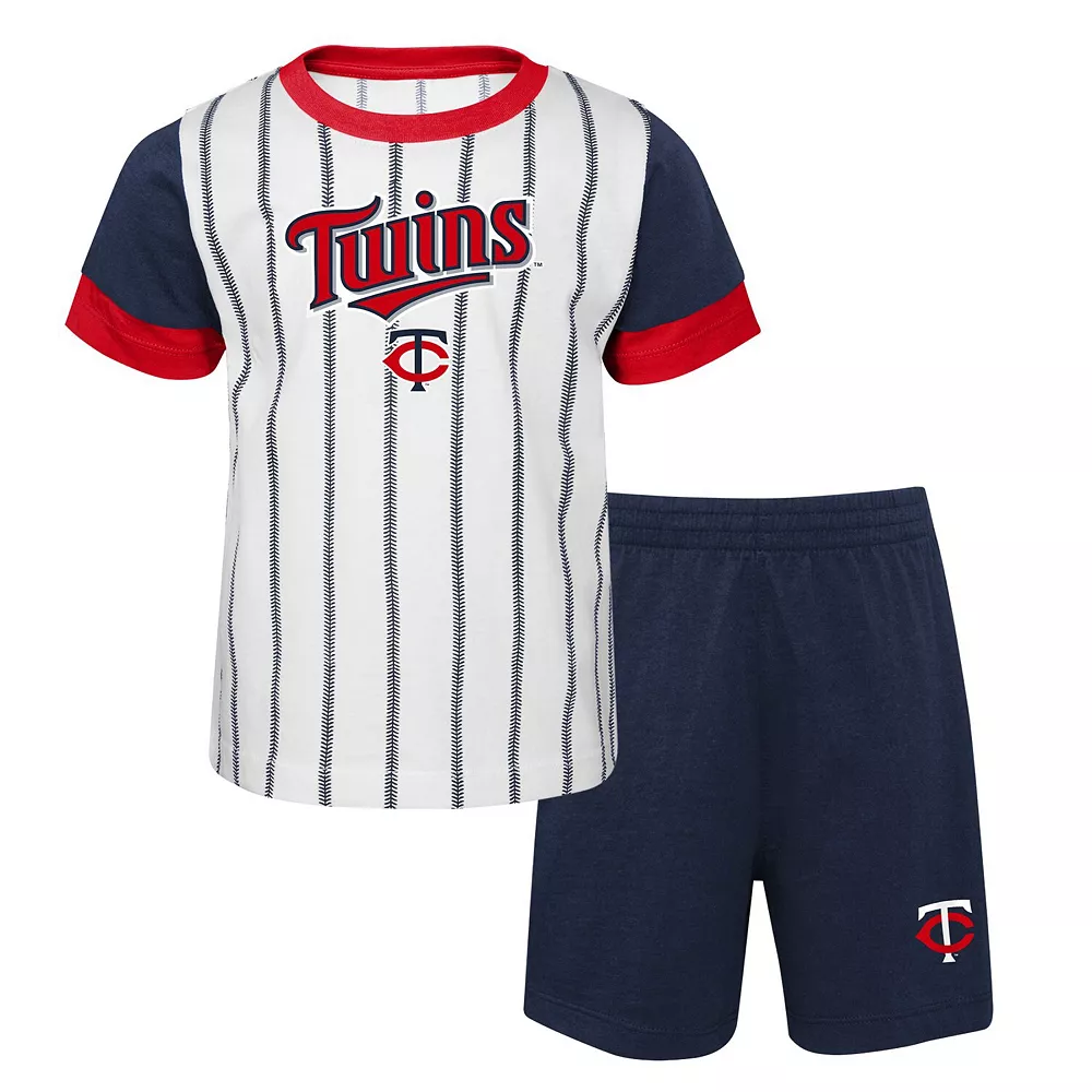 Toddler White/Navy Minnesota Twins Position Player T-Shirt & Shorts Set 2 Toddler White/Navy Minnesota Twins Position Player T-Shirt & Shorts Set - Image 2