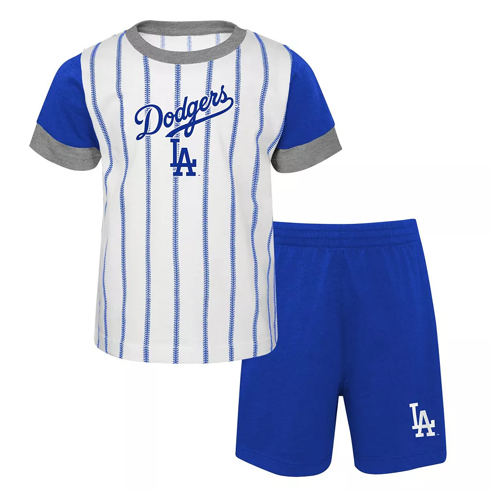 Toddler White/Royal Los Angeles Dodgers Position Player T-Shirt & Shorts Set 1 Toddler White/Royal Los Angeles Dodgers Position Player T-Shirt & Shorts Set