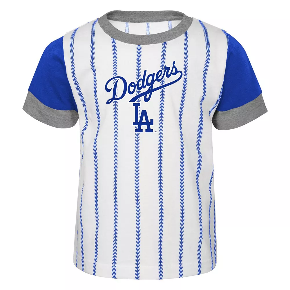 Toddler White/Royal Los Angeles Dodgers Position Player T-Shirt & Shorts Set 2 Toddler White/Royal Los Angeles Dodgers Position Player T-Shirt & Shorts Set - Image 2
