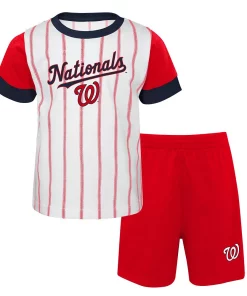 Toddler White/Red Washington Nationals Position Player T-Shirt & Shorts Set -MLB Shop 5728609 ALT