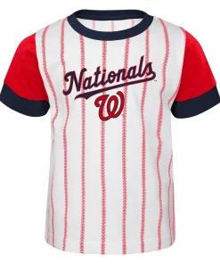 Toddler White/Red Washington Nationals Position Player T-Shirt & Shorts Set -MLB Shop 5728609 ALT2