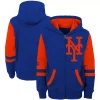 Toddler Royal/Orange New York Mets Stadium Full-Zip Hoodie Jacket