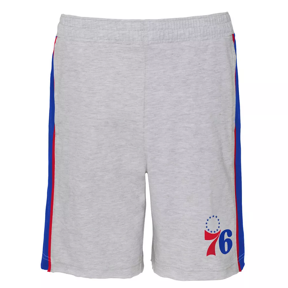 Youth Heathered Gray Philadelphia 76ers Wingback Shorts 1 Youth Heathered Gray Philadelphia 76ers Wingback Shorts