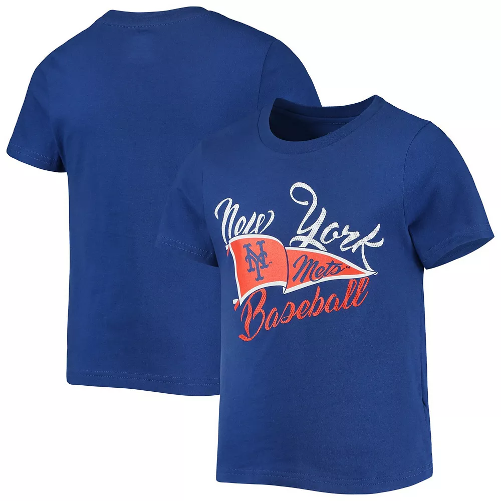 Girls Youth Royal New York Mets Team Fly The Flag T-Shirt 2 Girls Youth Royal New York Mets Team Fly The Flag T-Shirt - Image 2