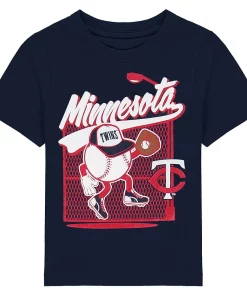 Toddler Navy Minnesota Twins On the Fence T-Shirt