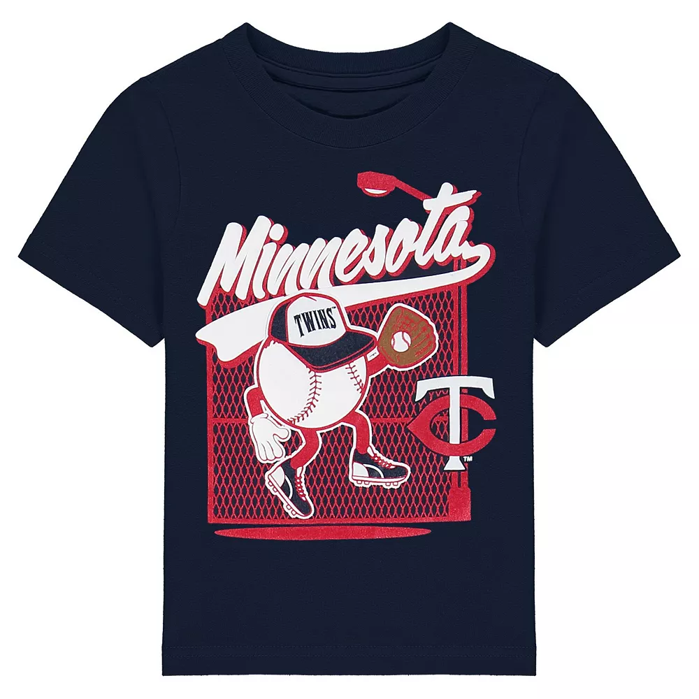 Toddler Navy Minnesota Twins On the Fence T-Shirt 1 Toddler Navy Minnesota Twins On the Fence T-Shirt