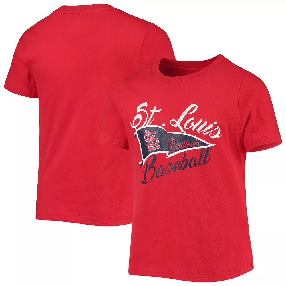 Girls Youth Red St. Louis Cardinals Team Fly The Flag T-Shirt 2 Girls Youth Red St. Louis Cardinals Team Fly The Flag T-Shirt - Image 2