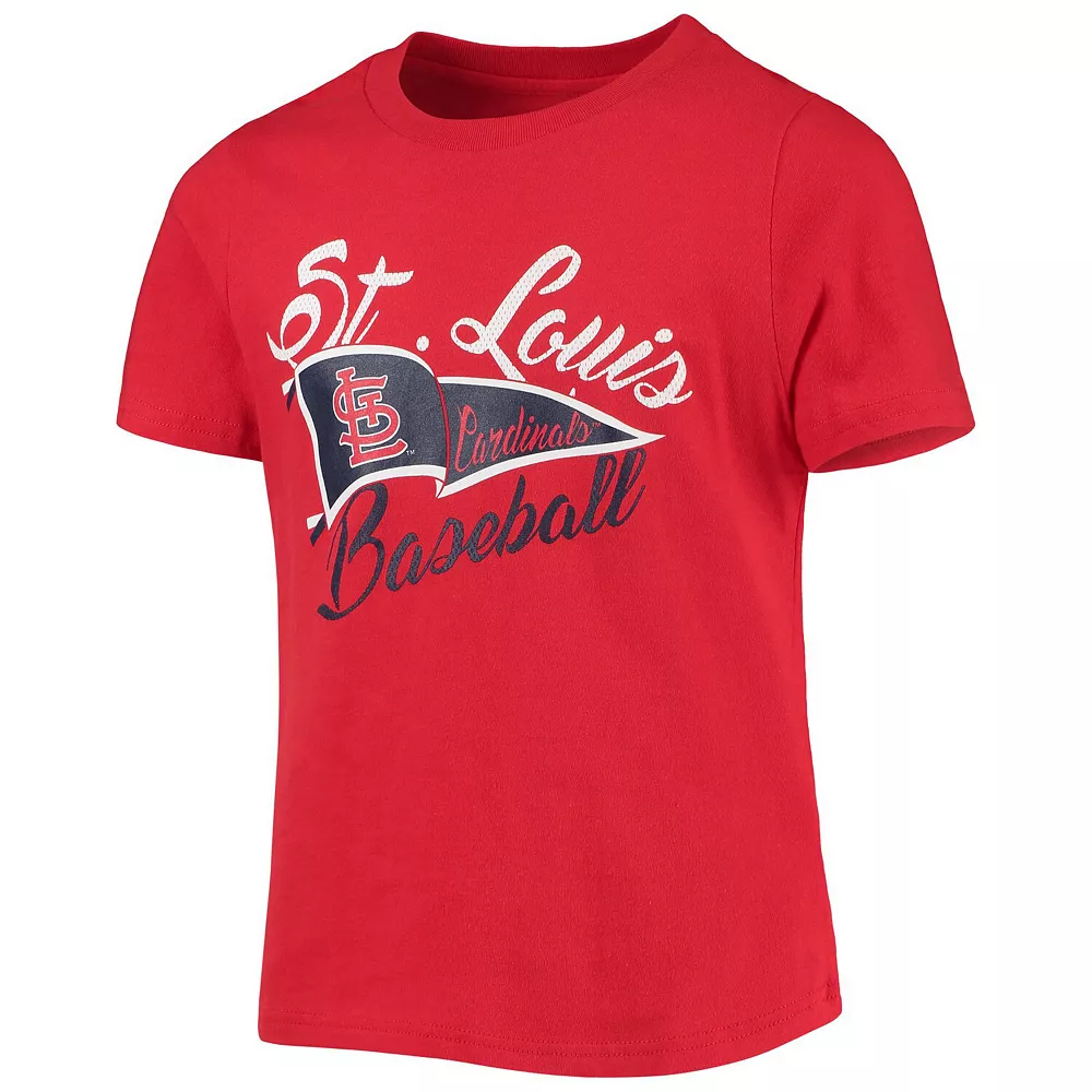 Girls Youth Red St. Louis Cardinals Team Fly The Flag T-Shirt 3 Girls Youth Red St. Louis Cardinals Team Fly The Flag T-Shirt - Image 3