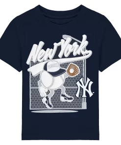 Toddler Navy New York Yankees On the Fence T-Shirt
